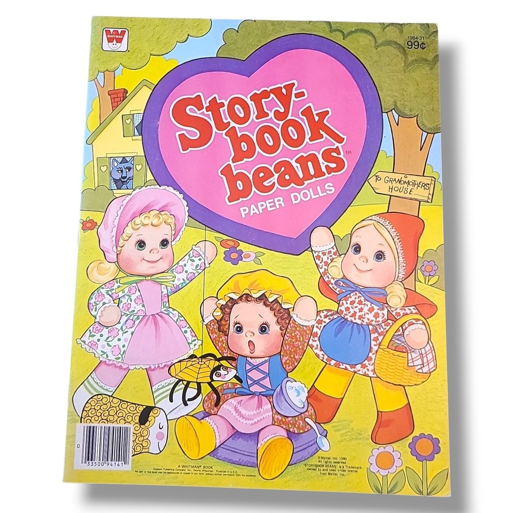 Storybook‎ Beans Paper Dolls Whitman 1984 Uncut Vintage Mattel baby beans